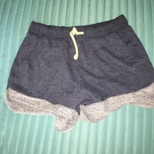 Navy sweat shorts